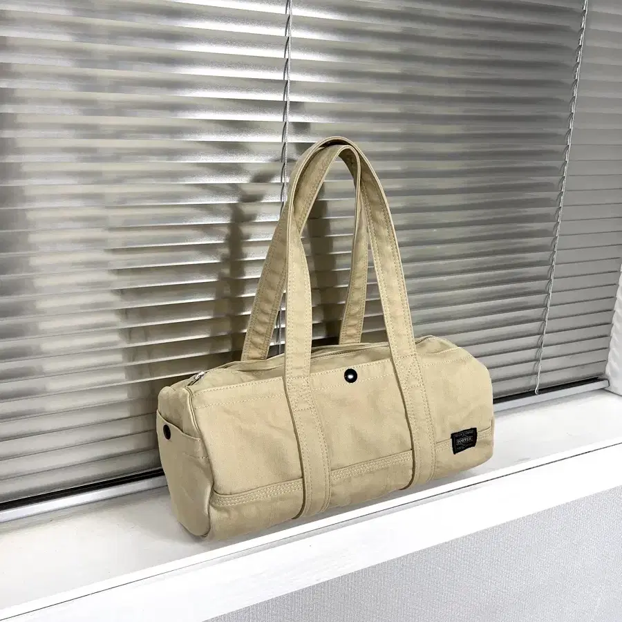 PORTER-CANVAS BOSTON BAG M(Beige)포터 보스턴백