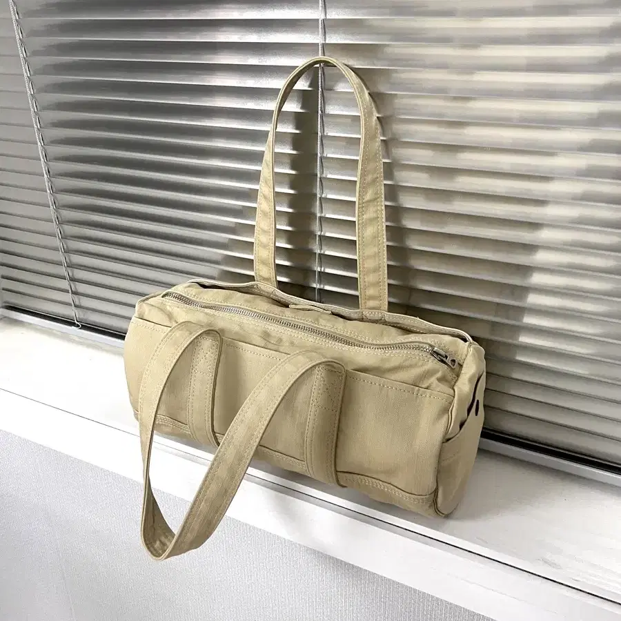 PORTER-CANVAS BOSTON BAG M(Beige)포터 보스턴백