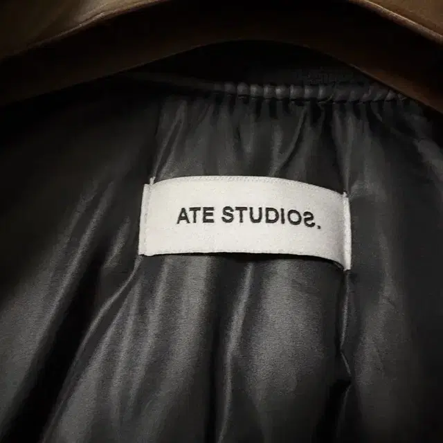 ate studios 레더 울 모직 바시티자켓 (L)