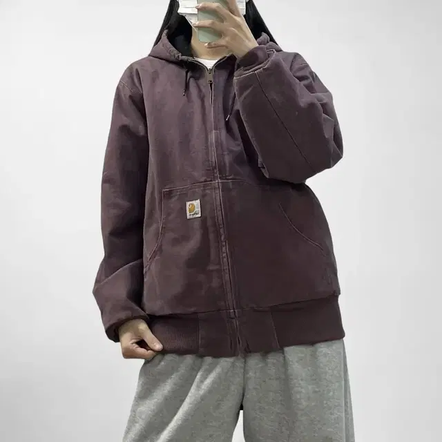 칼하트 Carhartt U.S.A wj130 액티브 자켓 버건디와인