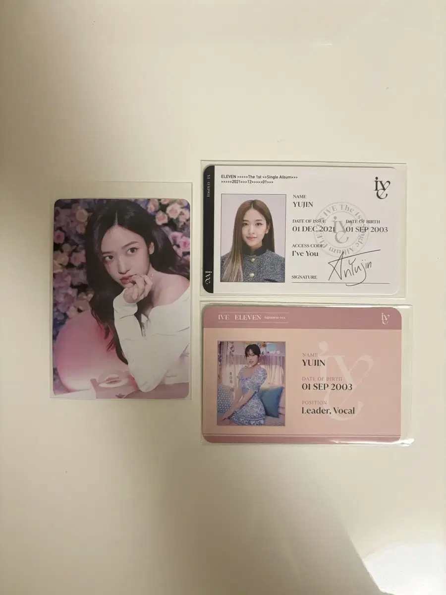 bulk) ive ahn yujin yujin poka photocard id id promquin wts