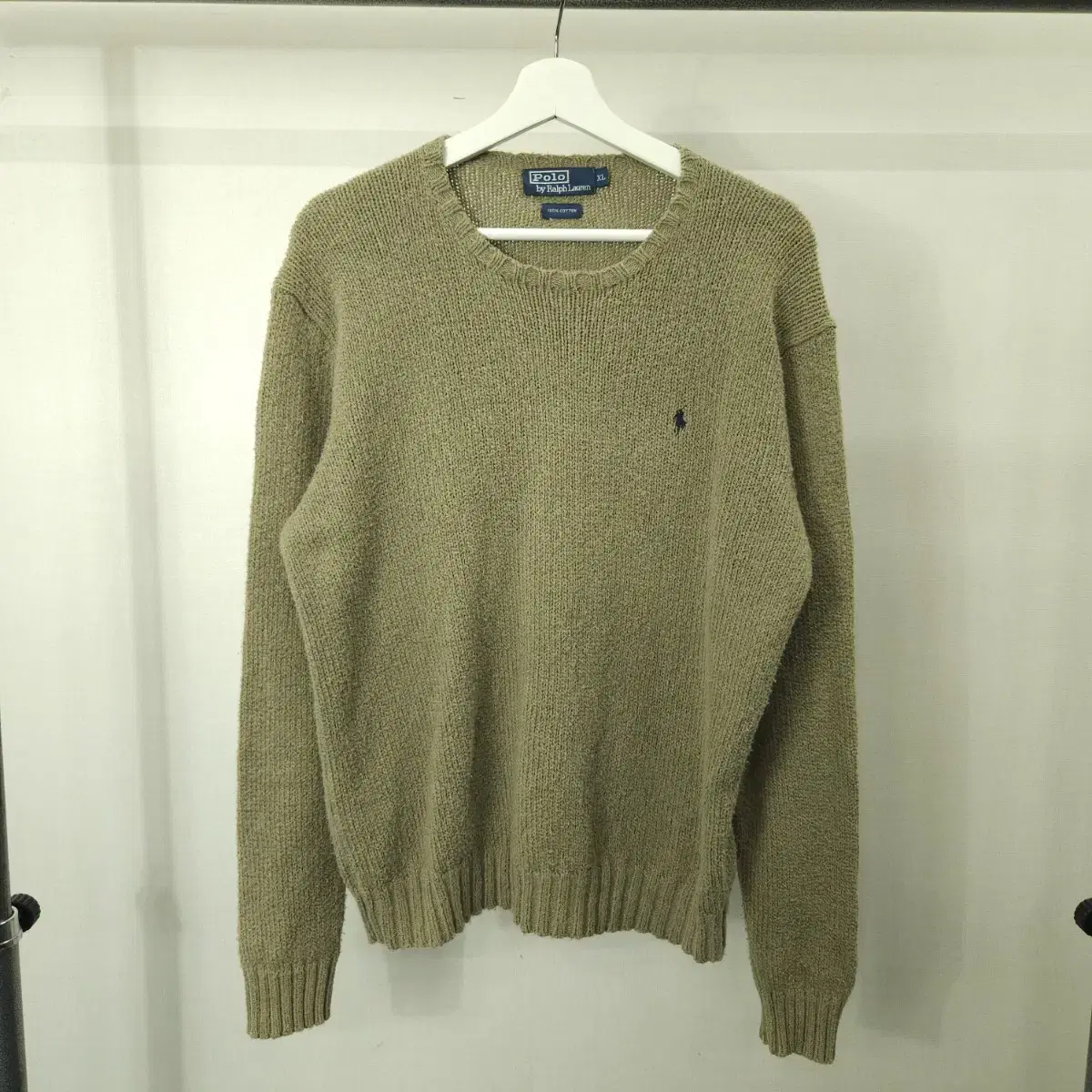 Vintage Polo Ralph Lauren Cotton Knit XL Olive