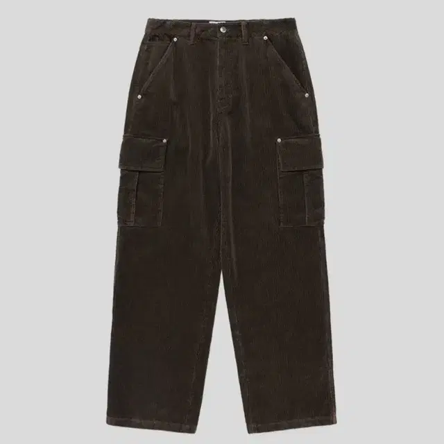 카비시 CORDUROY WASHED CARGO PANTS BROWN