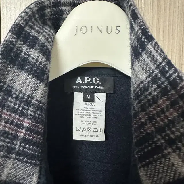 A.P.C. 아페쎄 울 체크셔츠