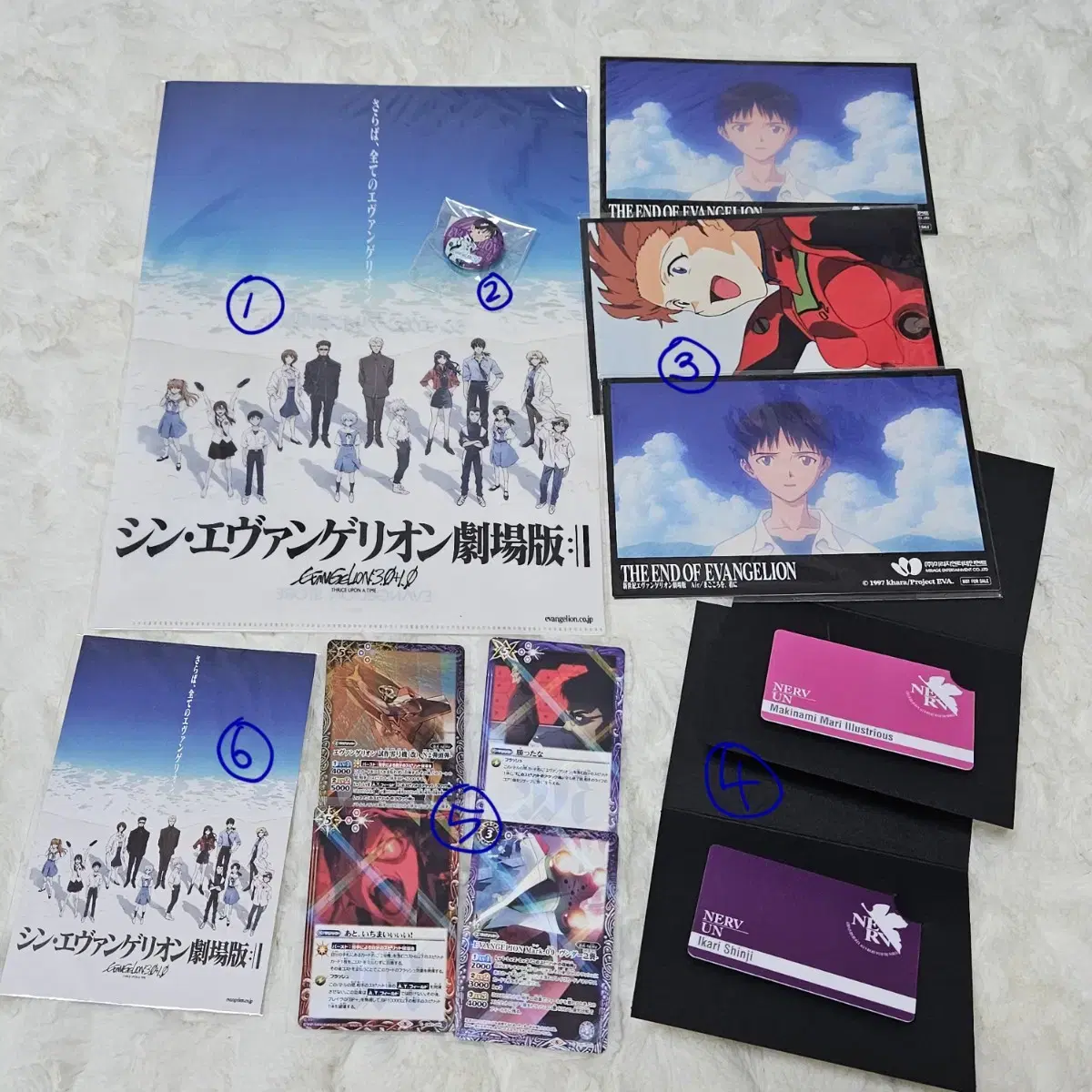 Evangelion Merchandise Clearfile Theatrical Edition postcard ID Card kard pre-order benefit Postcard