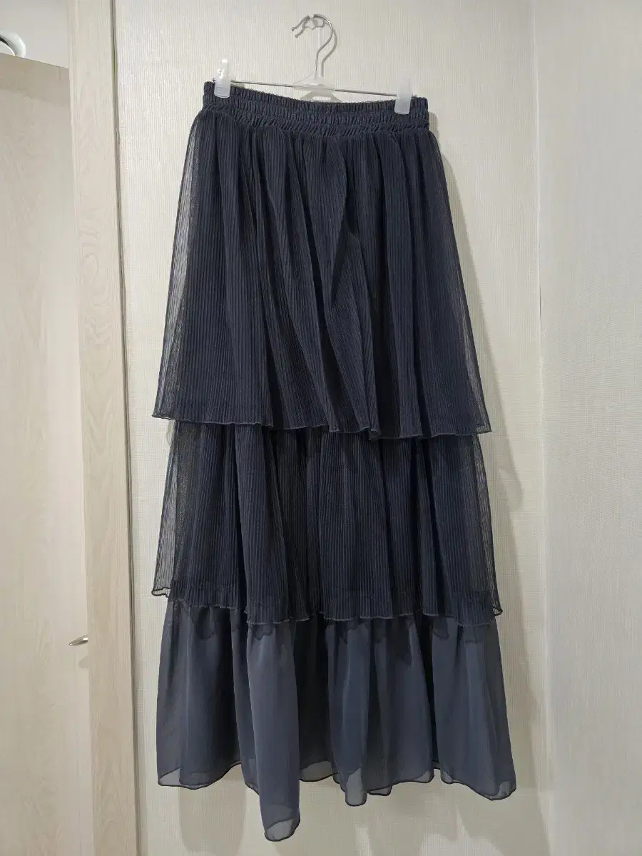 Chiffon can-can 3-tiered shawl skirt