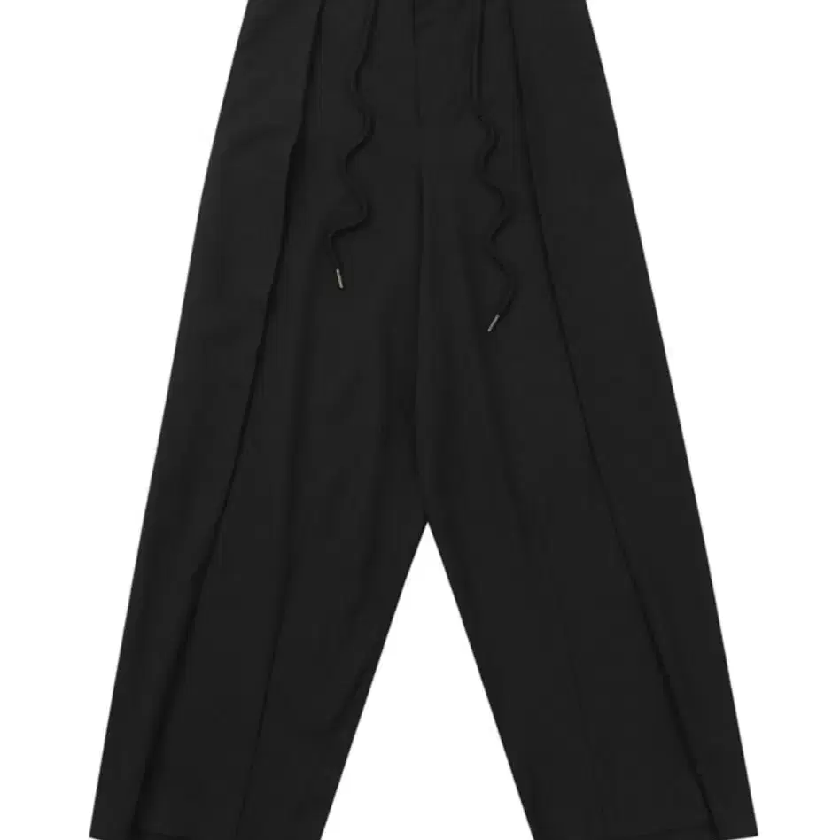 One Tuck Oversized Trousers [BLACK]