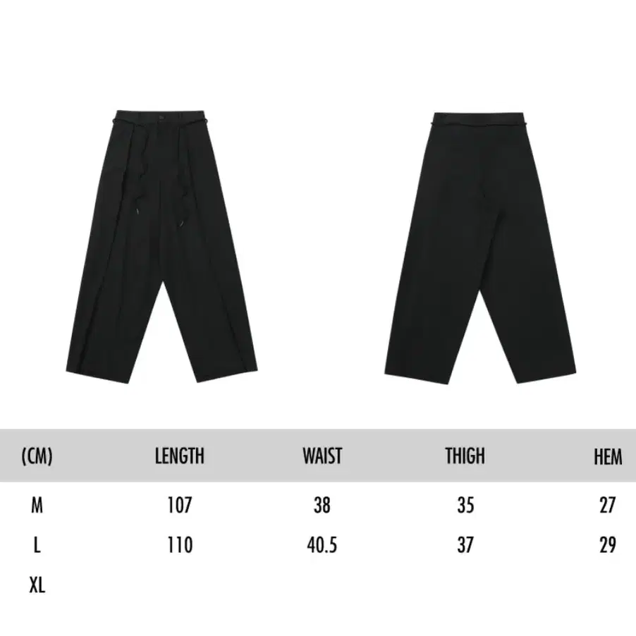 One Tuck Oversized Trousers [BLACK]