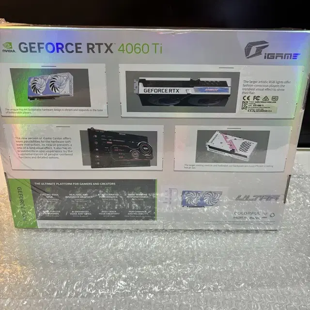 (미개봉)colorful RTX 4060ti 화이트 그래픽카드