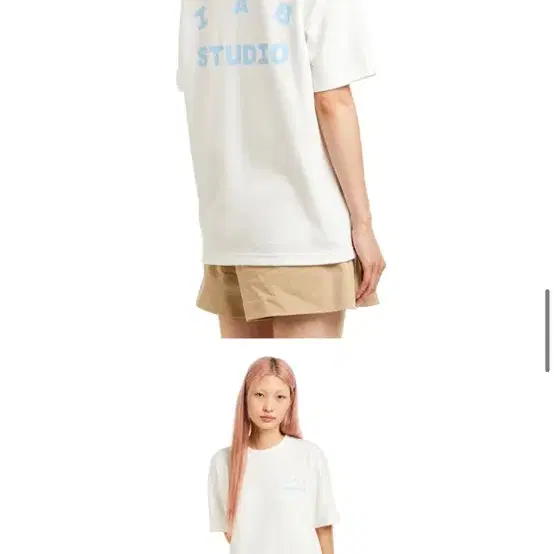 아이앱 반팔티 L사이즈 IAB T-SHIRT WHITE/SKY BLUE