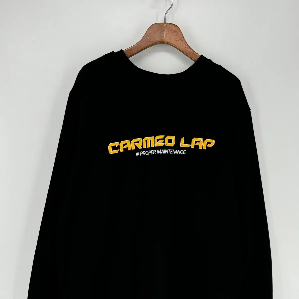 영문 프린팅 맨투맨 티셔츠 (XL size / BLACK)