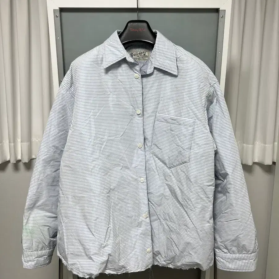 [샘플] STU Goose Down Shirts Jacket Stripe