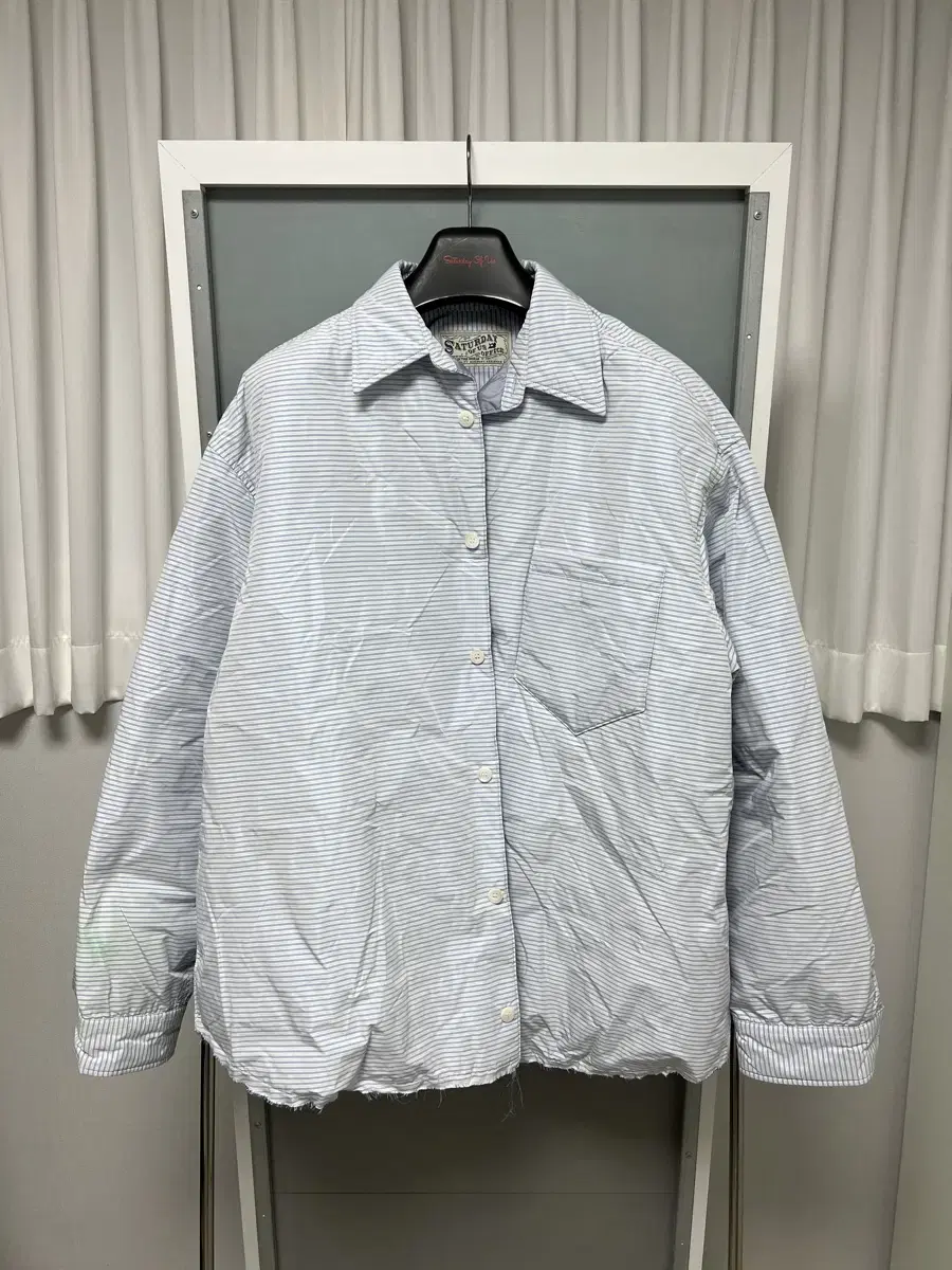 [Sample] STU Goose Down Shirts Jacket Stripe