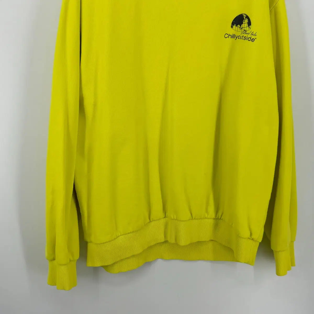 스파오 프린팅 맨투맨 티셔츠 (XL size / YELLOW)