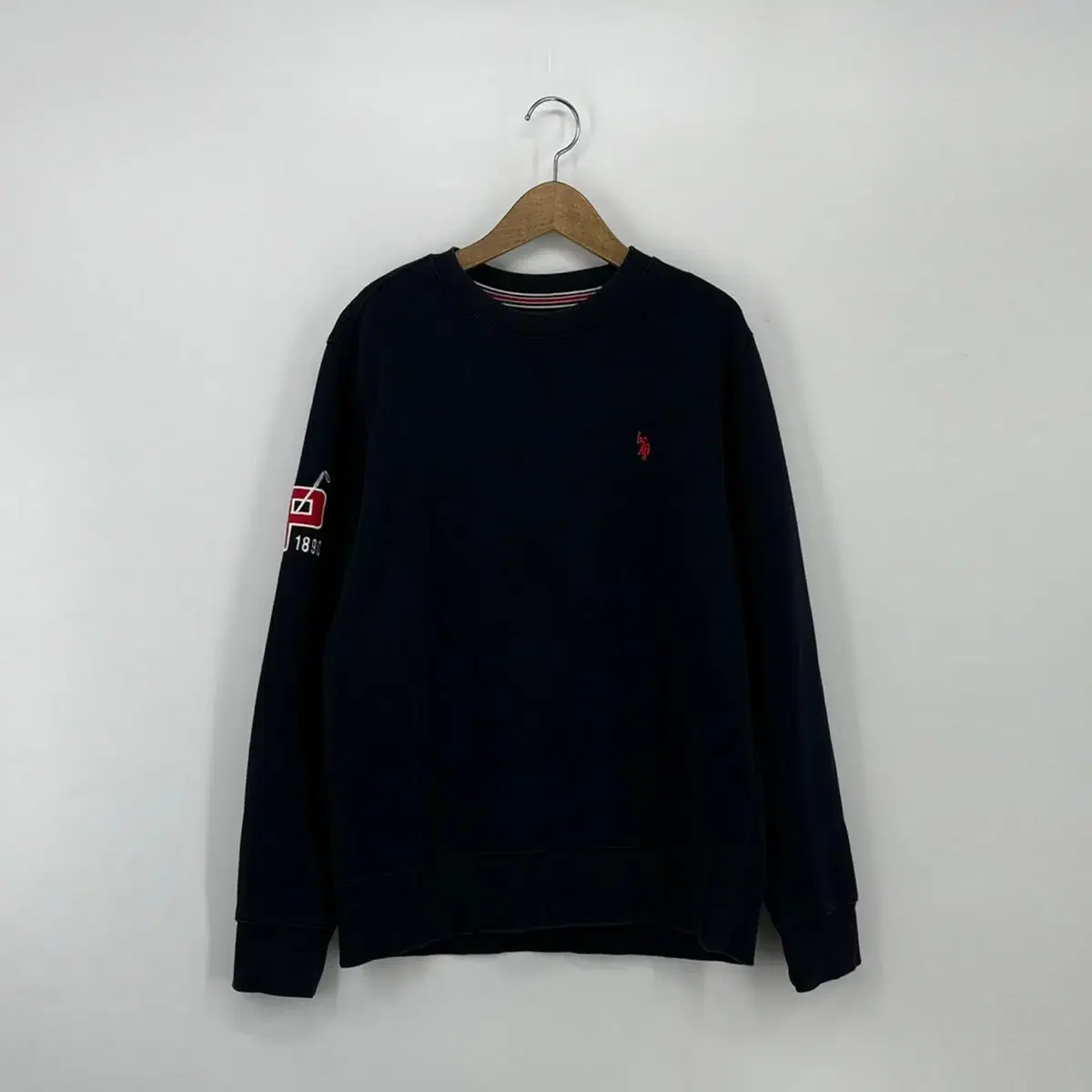 USPA 폴로 로고 맨투맨 티셔츠 (L size / NAVY)