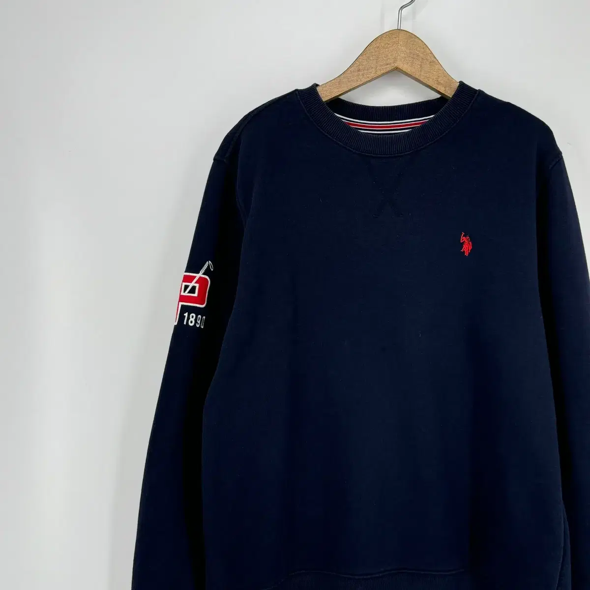 USPA 폴로 로고 맨투맨 티셔츠 (L size / NAVY)