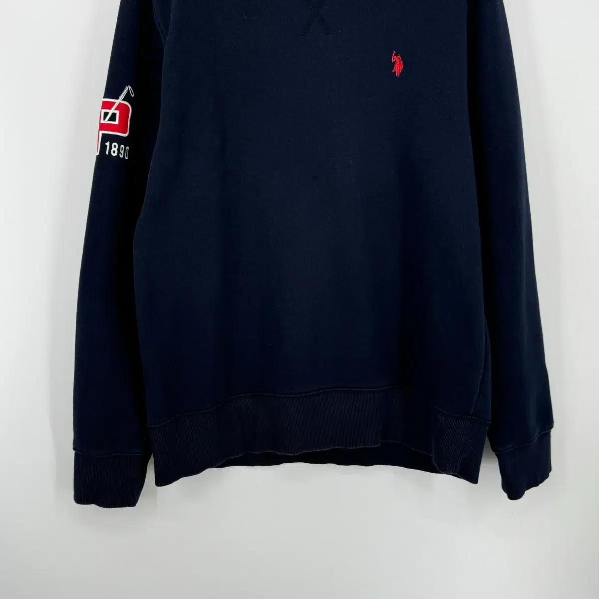 USPA 폴로 로고 맨투맨 티셔츠 (L size / NAVY)