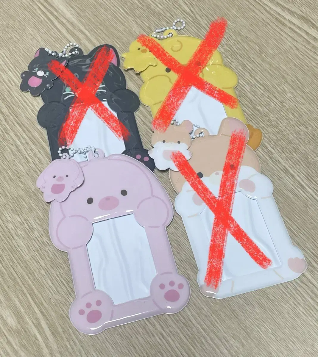 Animals photocard holder wts black chick pink rabbit orange ham where to find them