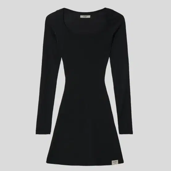 글로니 G CLASSIC RIB MINI DRESS (CHARCOAL)