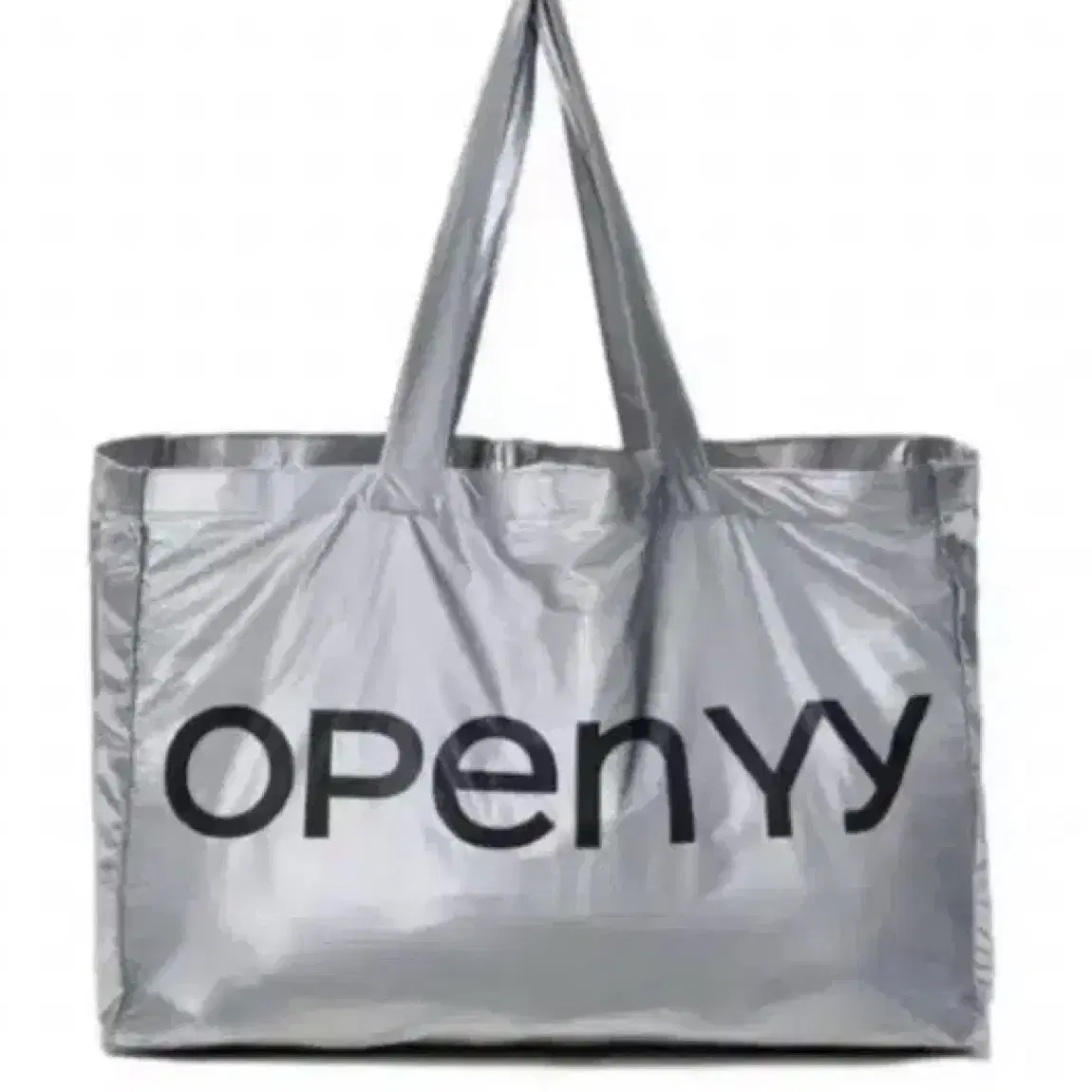 openyy 실버 토트백 YY SHOPPER TOTE