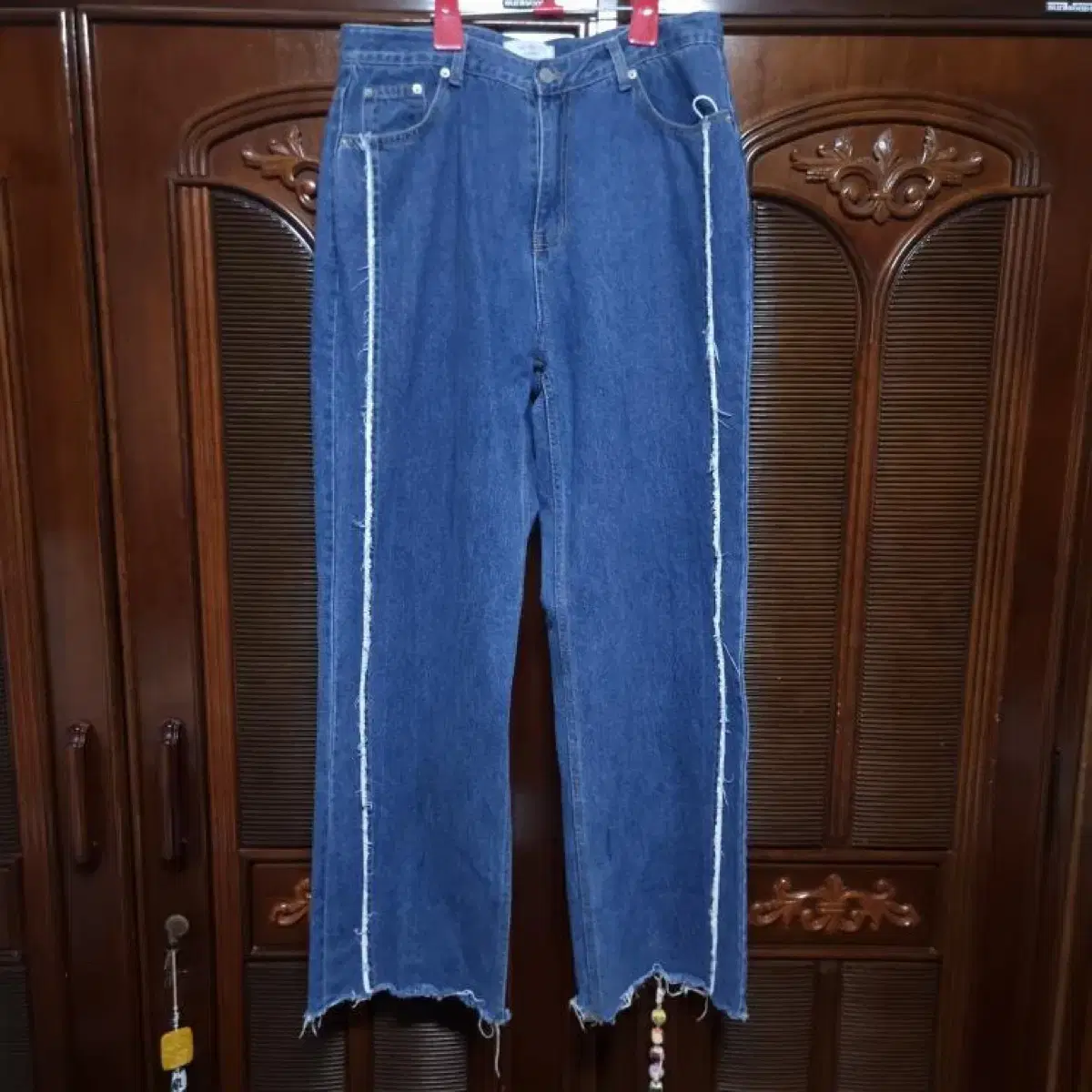 Vintage Blitz Cut Wide Denim Pants L