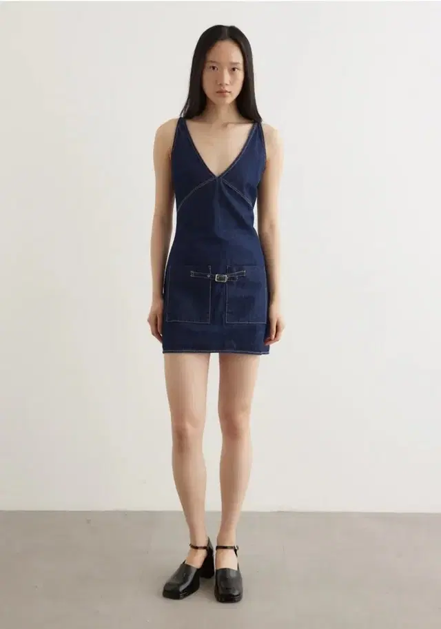 Gimaguas Blanca denim mini dress (내일까지만)