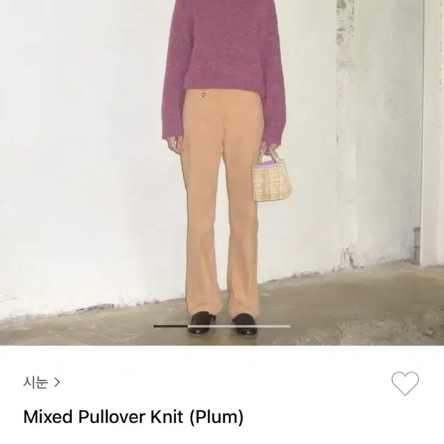 시눈 mixed pullover knit