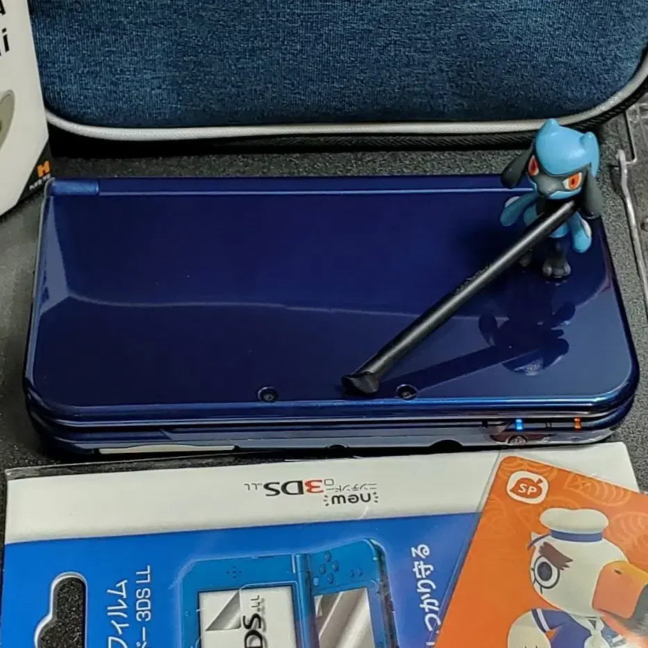 순정 New 닌텐도3DSXL 메탈블루세트 받으면 바로 사용 가능!