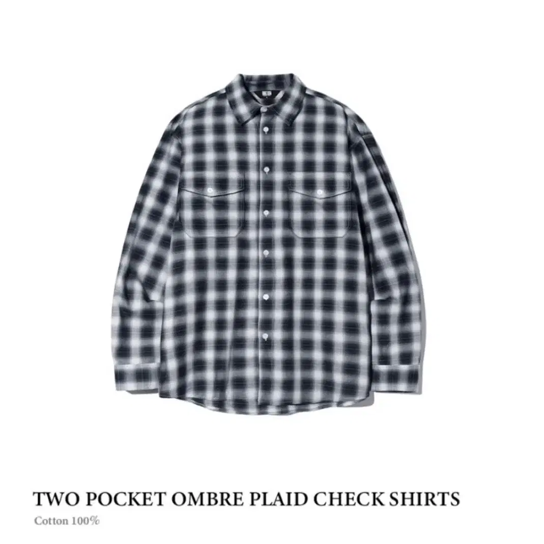 TWO POCKET OMBRE PLAID CHECK SHIRTS카리나셔츠