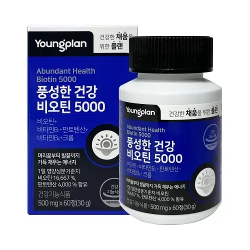 영진약품 영플랜 풍성한건강 비오틴 5000 500mgx60정x3BOX