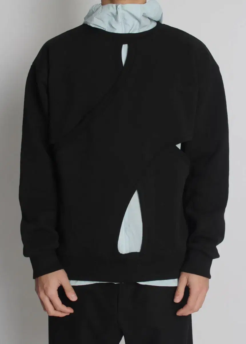 이레귤러 DOUBLE LAYERED SLIT SWEATSHIRT/새상품