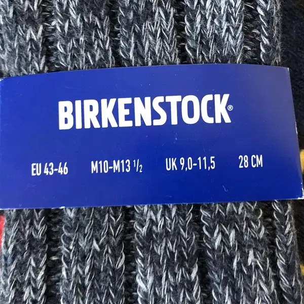 버겐스탁(BIRKENSTOCK) 울삭스/남성양말 28cm