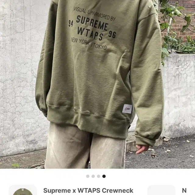 Supreme x WTAPS 슈프림 더블탭스 크루넥