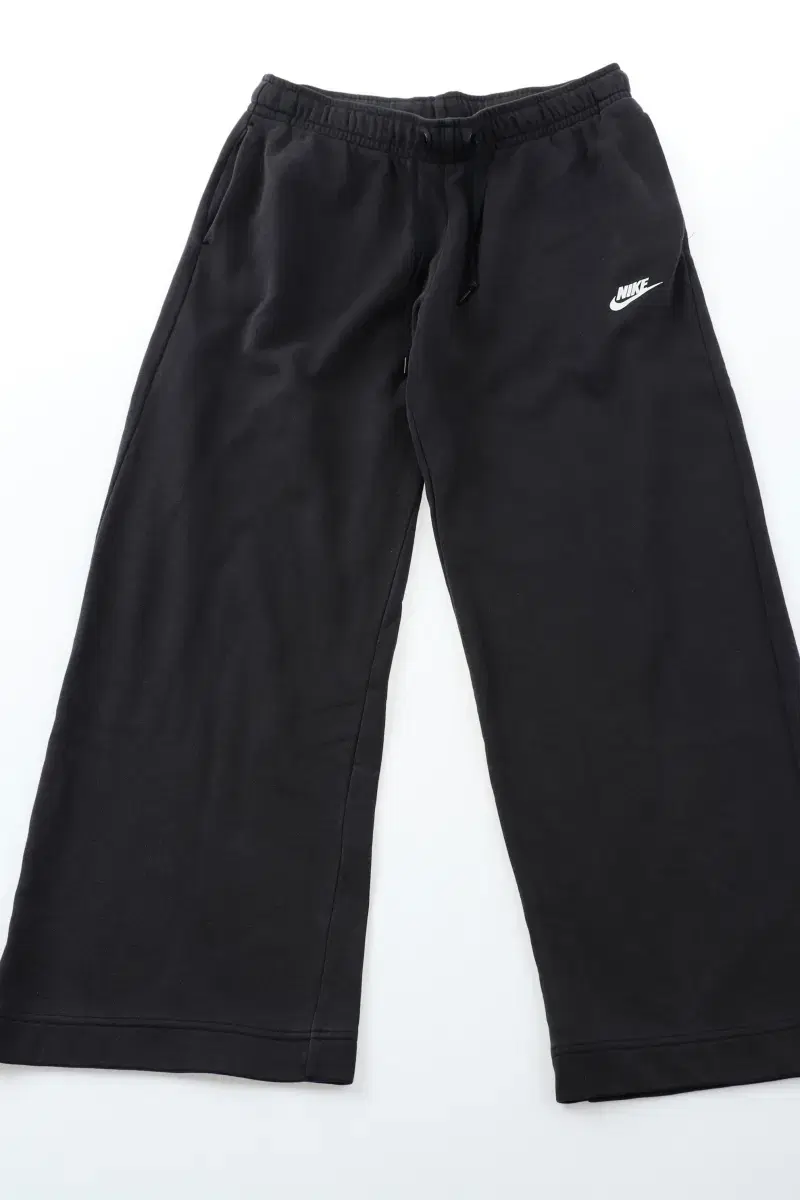 (L) Nike Sweatpants Black Cotton Old School Loose Fit-122D