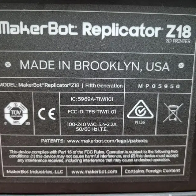 : MakerBot Replicator Z18 3D Printer