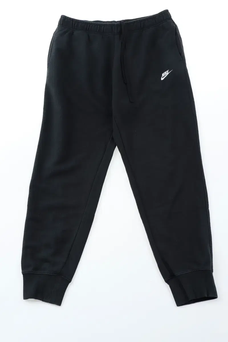 (L) Nike Sweatpants Black Cotton Old School Loose Fit - 124C