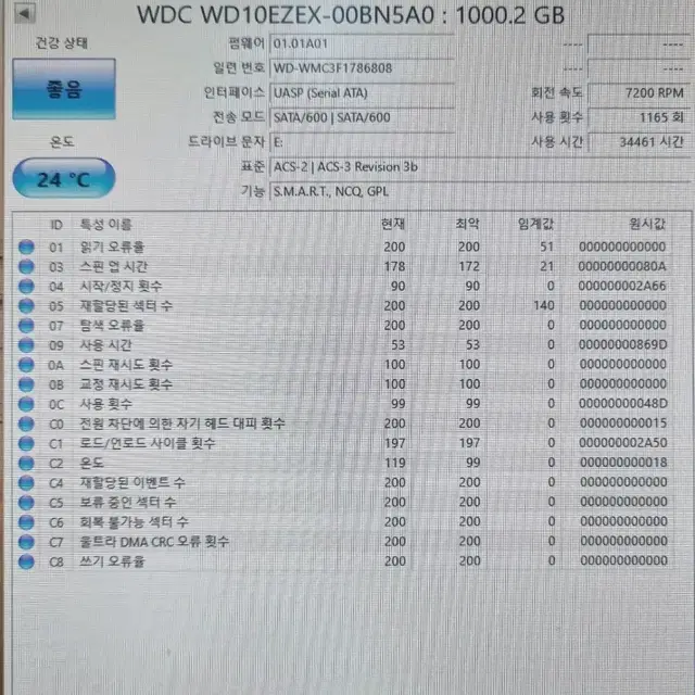 웬디 블루 하드 1TB 7200RPM