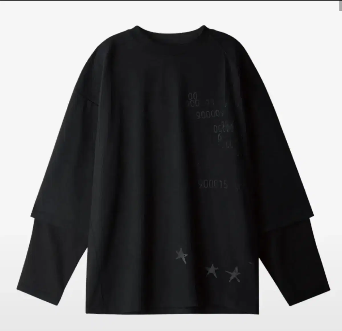 ETCE Waffle Layered Long Sleeve Black (S)