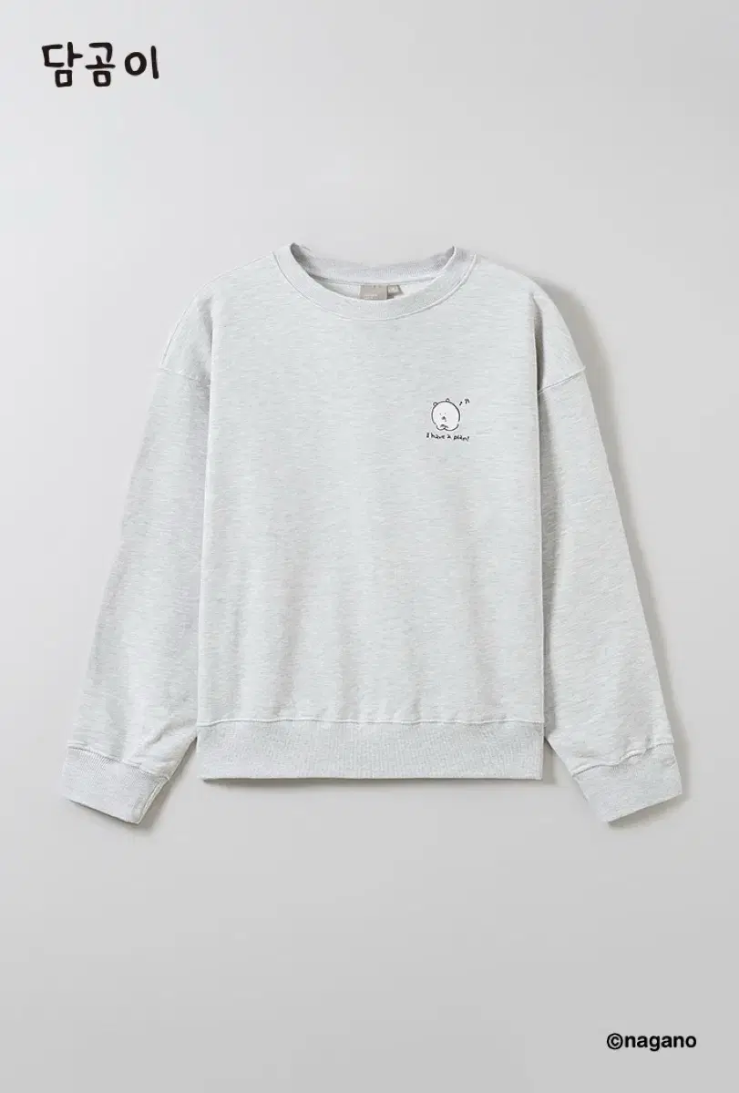 Spao teddy bear gray long sleeve tee L