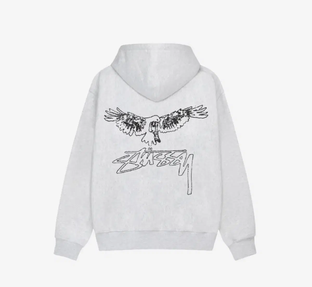 Stussy Wingspan Hood Ashheader