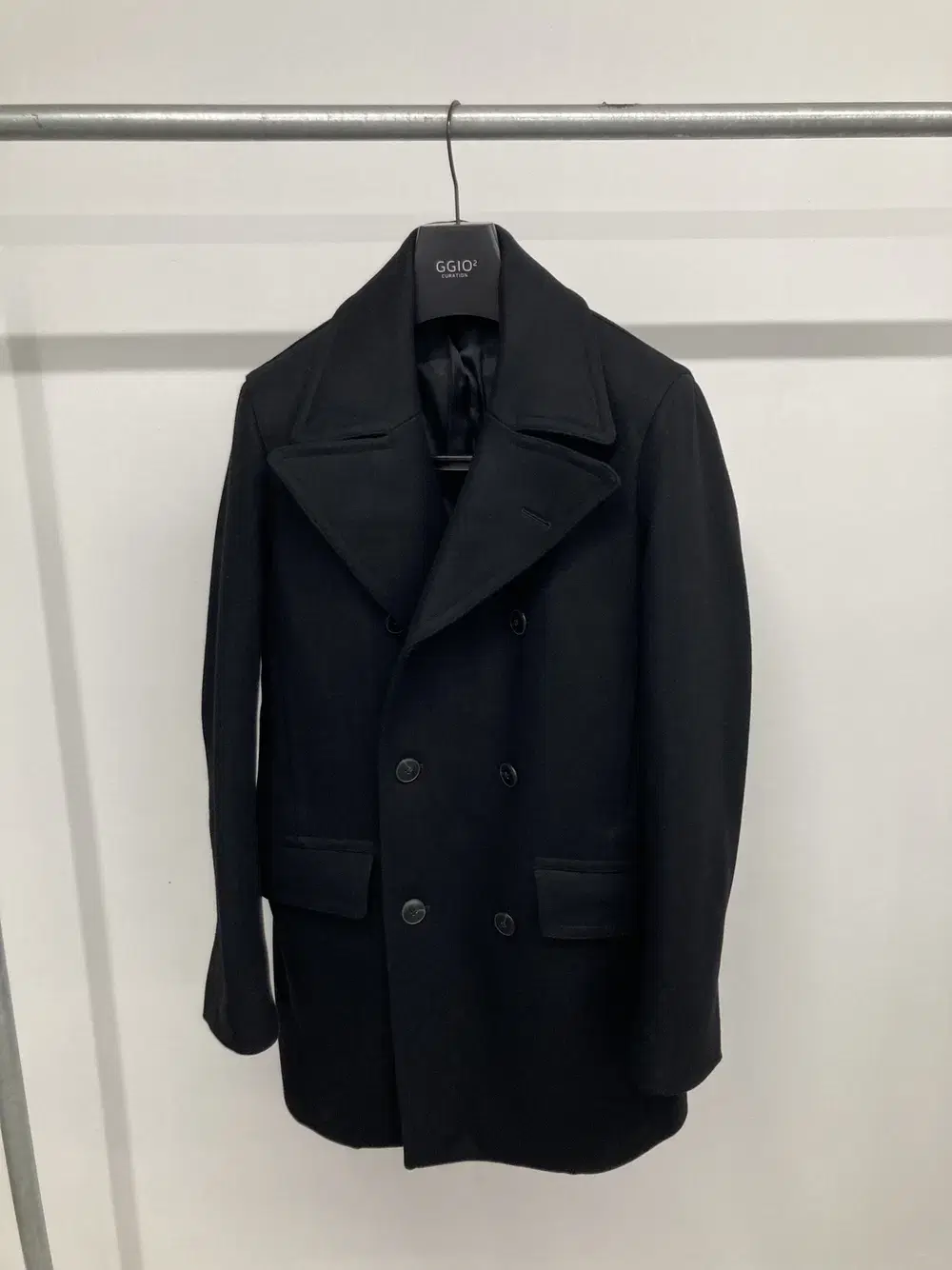 Tory Burch Melton Wool and Cashmere Double-breasted Coat Peacoat