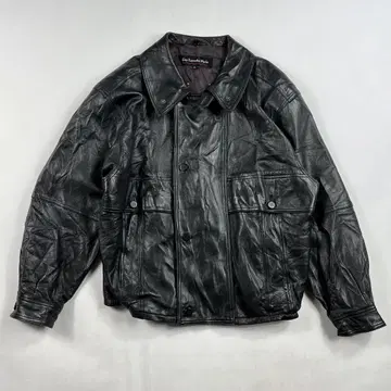90s A-2 천연 가죽 천연 가죽 보머 재킷 짧은 길이 시티보이