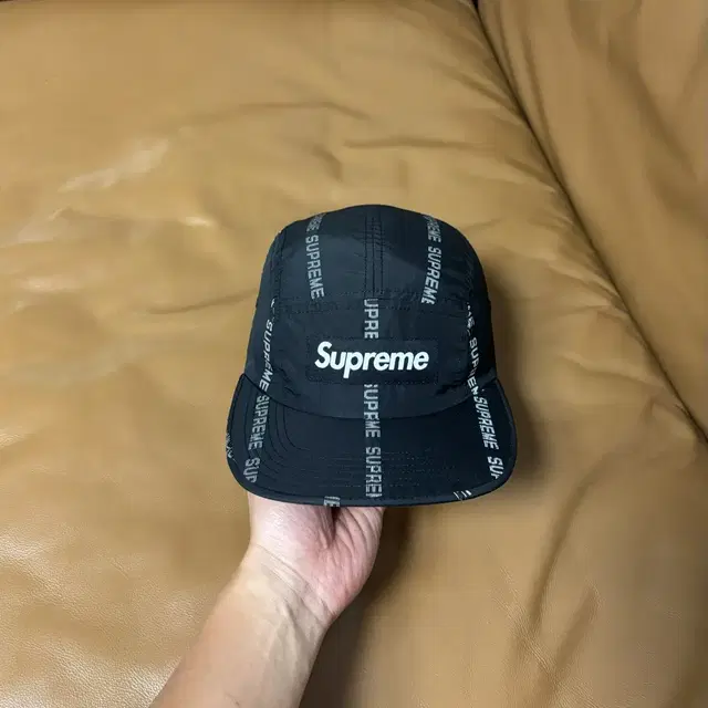 Supreme 슈프림 캠프캡 모자 (Jacquard Logo Black)