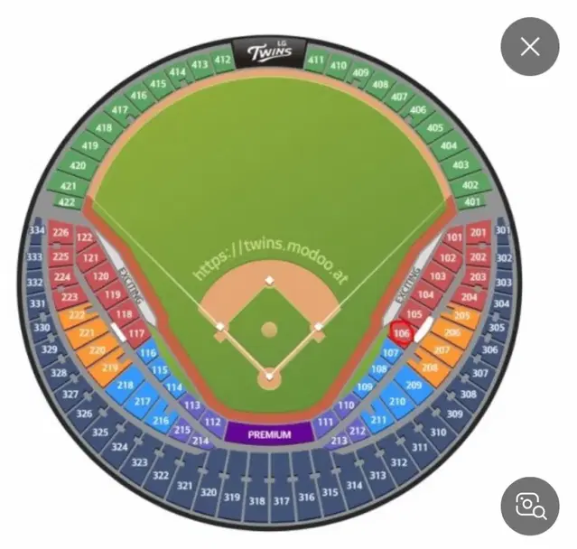 LG vs KT 준플레이오프 5차전 네이비 311블럭 통로 2연석 팝니다