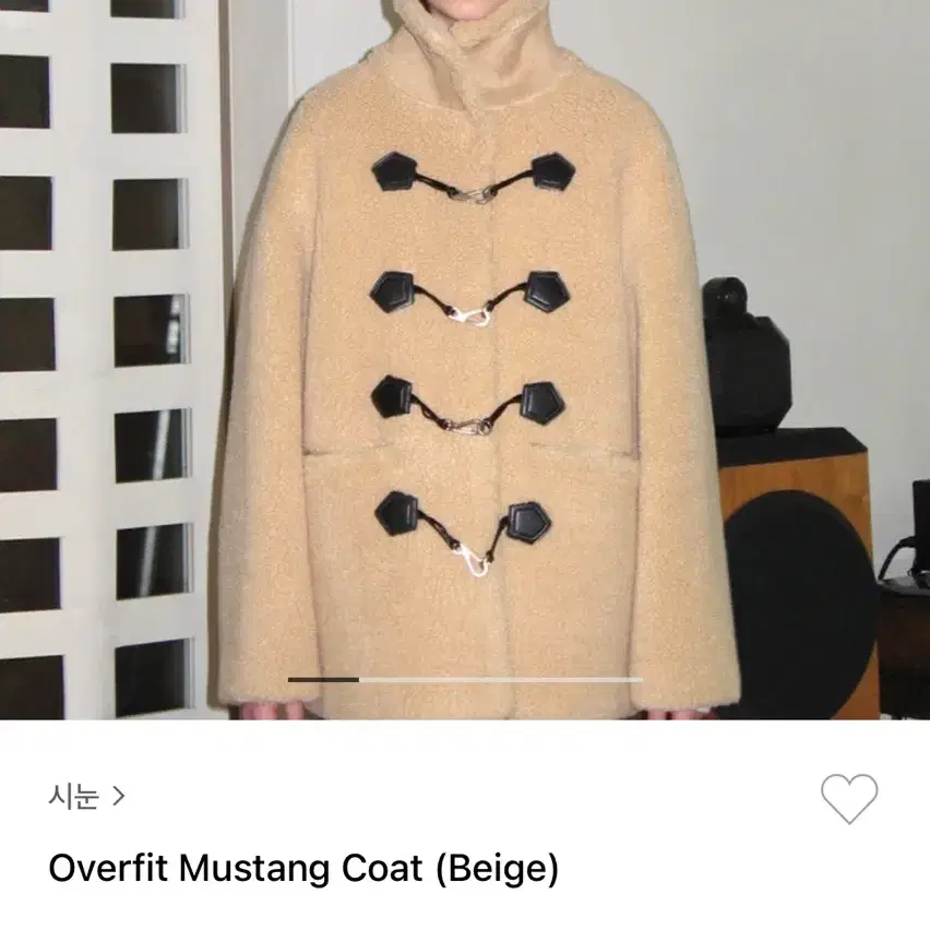 시눈 오버핏 무스탕 코트 overfit mustang coat