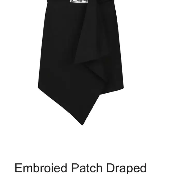 카시코 emboried patch draped wrap skirt