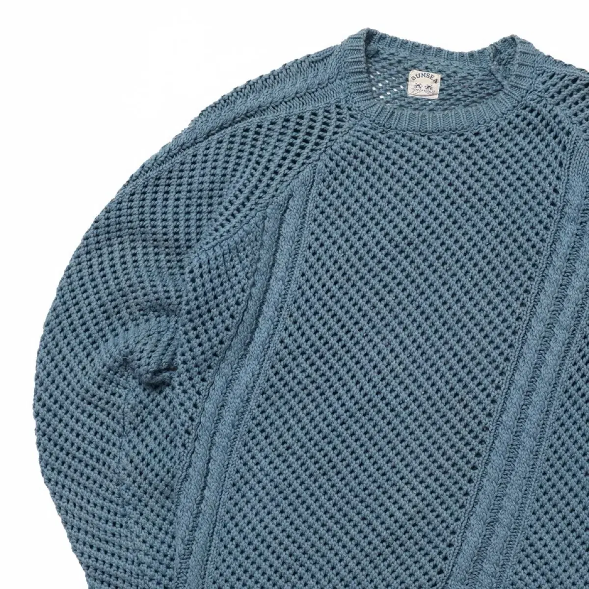 SUNSEA Waffle Crew Neck Sweater