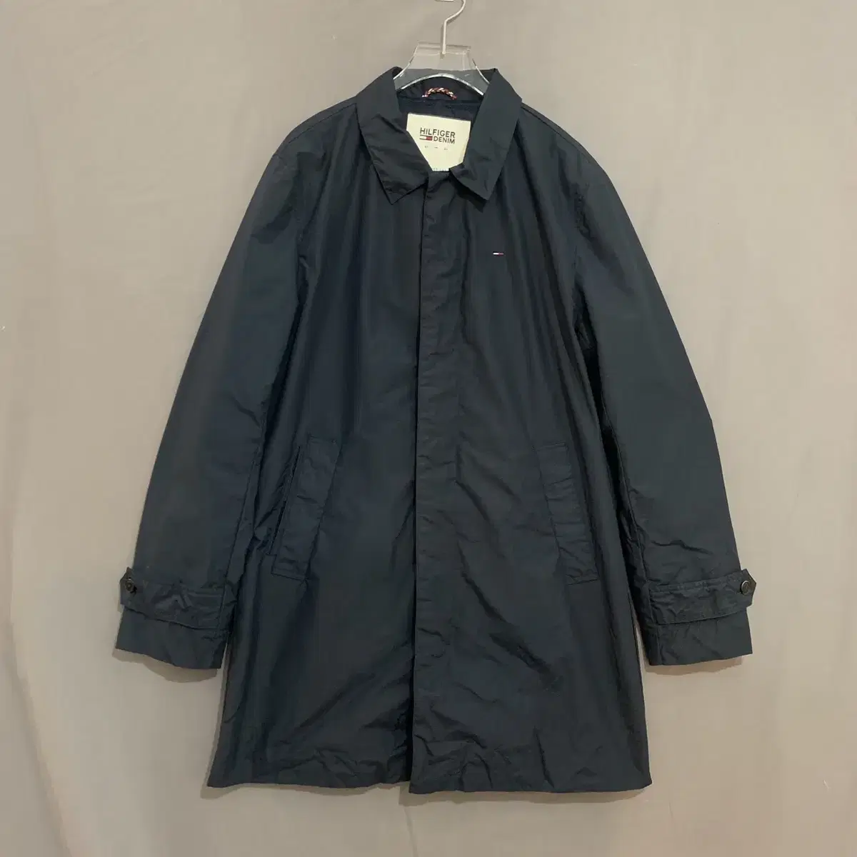 100 L Tommy Hilfiger gaeul Men's Long Mac Coat