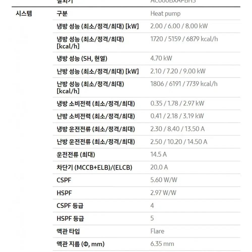 렌탈][삼성] 중대형 스탠드 냉난방기 15평형 (화이트)