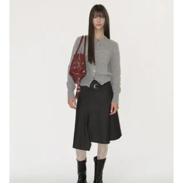 새상품 썬번프로젝트 미디 스커트 Asymmetric Midi Skirt